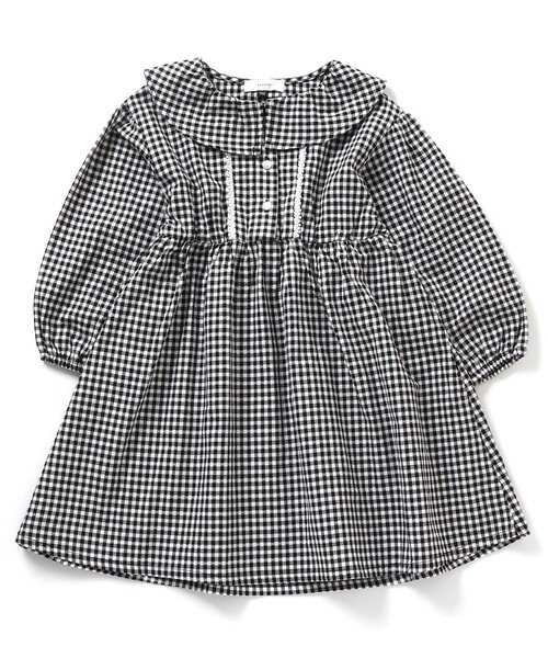 Seraph（セラフ）の「ラッフルカラーワンピース（ワンピース・キッズ・チェック/その他3/サックスブルー・90/100/110/120/80/130/95/140）」の9枚目の写真