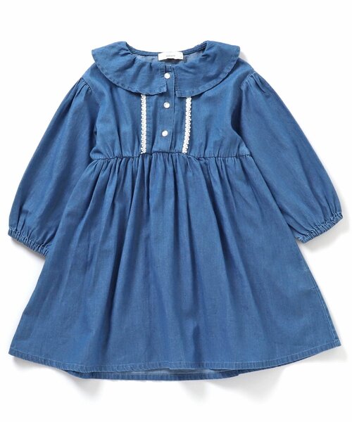 Seraph（セラフ）の「ラッフルカラーワンピース（ワンピース・キッズ・チェック/その他3/サックスブルー・90/100/110/120/80/130/95/140）」の13枚目の写真