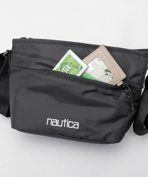 NAUTICA(ノーティカ)の「330Dナイロン 舟型 ミニショルダーバッグ 多収納モデル(ショルダーバッグ・メンズ・ブラック・FREE)」の18枚目の写真