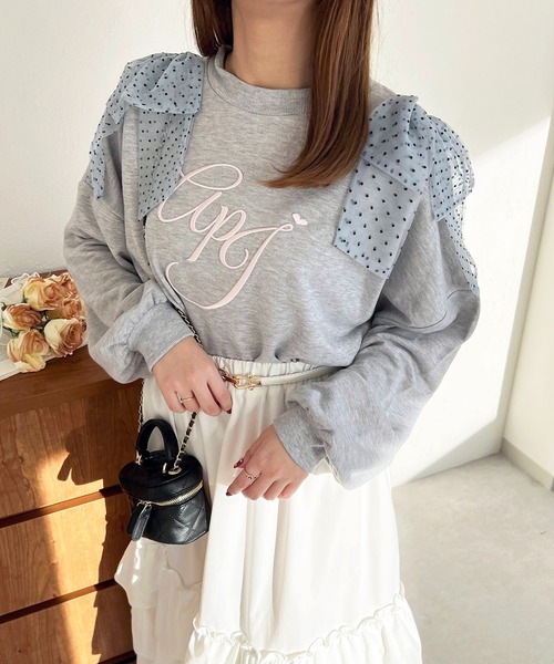 apres jour(アプレジュール)の「チュールリボンスウェット【ZOZOTOWN限定アイテム】(スウェット・レディース・オフホワイト/杢グレー・フリー/X-LARGE)」の10枚目の写真
