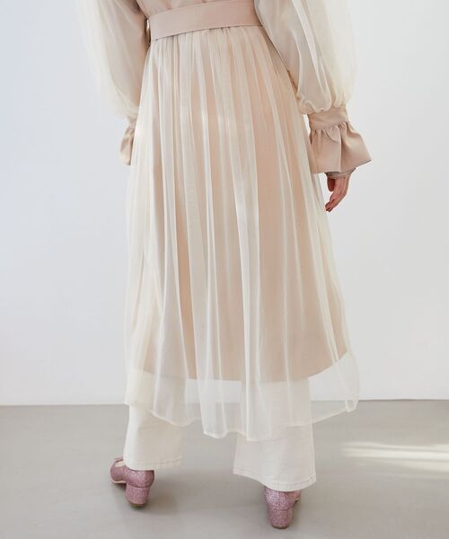 MAJESTIC LEGON（マジェスティックレゴン）の「チュールレイヤードトレンチコート（トレンチコート・レディース・ベージュ/アイボリー・SMALL/MEDIUM）」の20枚目の写真