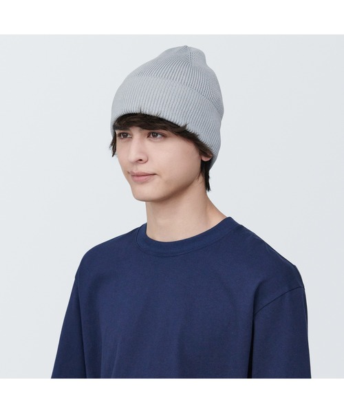 無印良品(ムジルシリョウヒン)の「UVカット コットンシルク ワッチ(ニットキャップ/ビーニー・レディース・ライトパープル/ブラウン系1/ライトブルー/ブラック/ライトイエロー・55-59cm)」の22枚目の写真