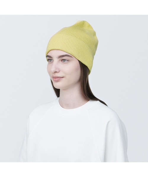 無印良品(ムジルシリョウヒン)の「UVカット コットンシルク ワッチ(ニットキャップ/ビーニー・レディース・ライトパープル/ブラウン系1/ライトブルー/ブラック/ライトイエロー・55-59cm)」の8枚目の写真