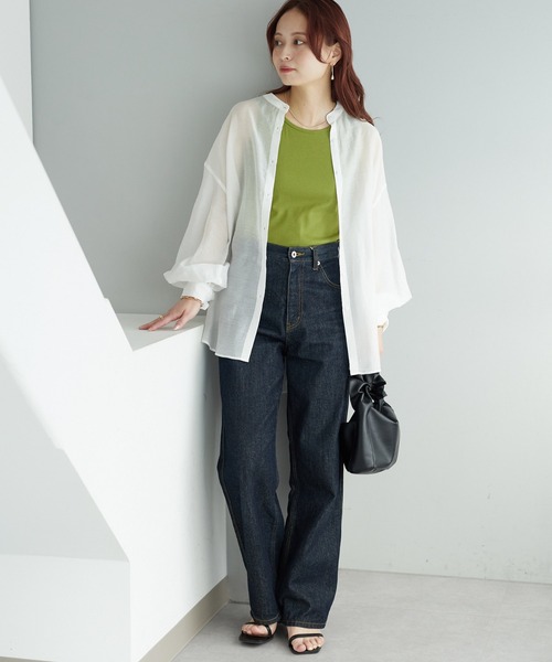 DISCOAT（ディスコート）の「リブタンクトップ（タンクトップ・レディース・グリーン/ブラック/オフホワイト/グレー・FREE）」の6枚目の写真