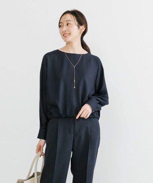 ボートネックギャザーブラウス URBAN RESEARCH（アーバンリサーチ）の「『MADE IN JAPAN』 ボート
