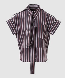 【☺︎ 】Meryll Rogge メリルロッゲ　シャツ Meryll Rogge（メリル ロッゲ）の「SHORT SLEEVE DECONSTRUCTED SHIRT