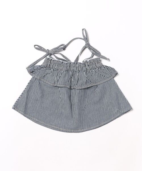 Life Support Products(ライフサポートプロダクツ)の「【COTTON from U.S.A】デニムキャミチュニック(90~150cm)(チュニック・キッズ・ネイビー/キナリ/ストライプ・100/150/140/130/120/110/90)」の4枚目の写真