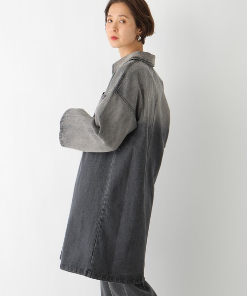 LEPSIM（レプシィム）の「デニムハーフジップチュニックワンピース　992087（ワンピース・レディース・チャコールグレー/ブルー・FREE）」の9枚目の写真