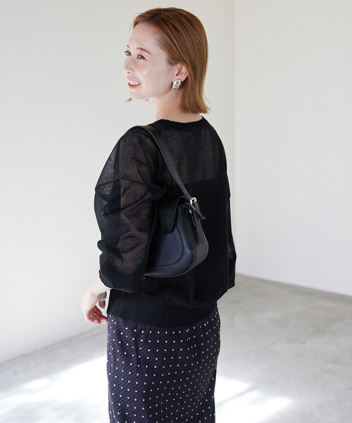 SLOBE IENA（スローブイエナ）の「シアーニットプルオーバー（ニット/セーター・レディース・キャメル/ベージュ系その他/グリーン/ブラック・FREE）」の18枚目の写真