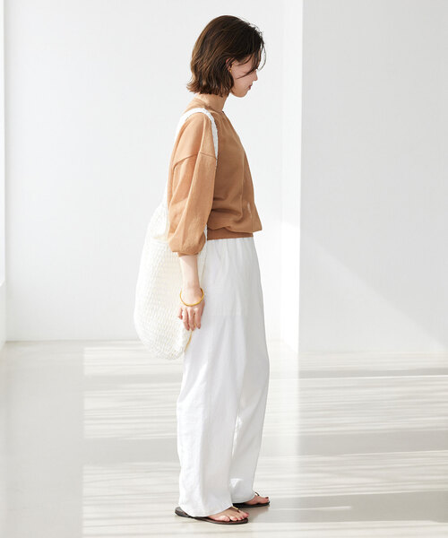 SLOBE IENA（スローブイエナ）の「シアーニットプルオーバー（ニット/セーター・レディース・キャメル/ベージュ系その他/グリーン/ブラック・FREE）」の20枚目の写真