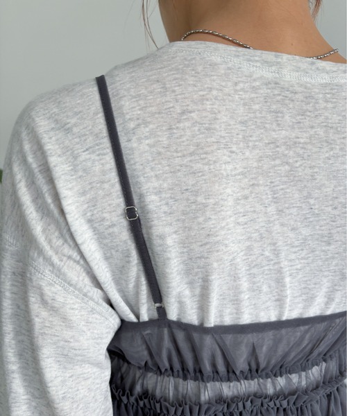 EPIMI E'PIMMY（エピミエピミー）の「チュールキャミフリルチュニック（シャツ/ブラウス・レディース・ブラック/グレー/オフホワイト・MEDIUM）」の21枚目の写真