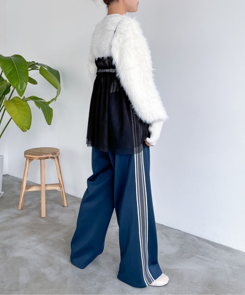 EPIMI E'PIMMY（エピミエピミー）の「チュールキャミフリルチュニック（シャツ/ブラウス・レディース・ブラック/グレー/オフホワイト・MEDIUM）」の22枚目の写真