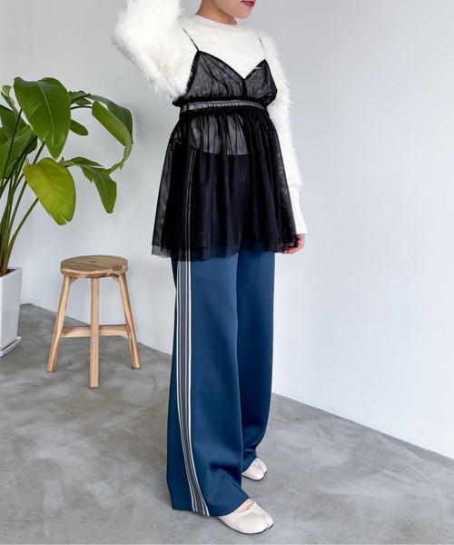 EPIMI E'PIMMY（エピミエピミー）の「チュールキャミフリルチュニック（シャツ/ブラウス・レディース・ブラック/グレー/オフホワイト・MEDIUM）」の19枚目の写真