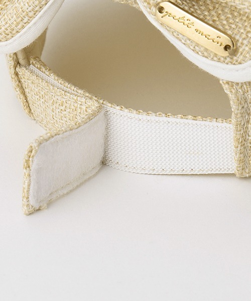 petit main（プティマイン）の「雑材風バックリボンキャップ（キャップ・キッズ・ライトベージュ/ブラック・50cm/52cm/54cm）」の7枚目の写真