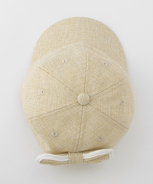 petit main（プティマイン）の「雑材風バックリボンキャップ（キャップ・キッズ・ライトベージュ/ブラック・50cm/52cm/54cm）」の8枚目の写真