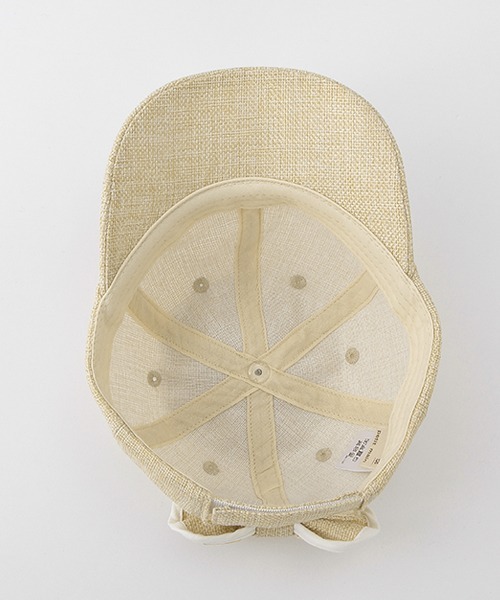 petit main（プティマイン）の「雑材風バックリボンキャップ（キャップ・キッズ・ライトベージュ/ブラック・50cm/52cm/54cm）」の9枚目の写真