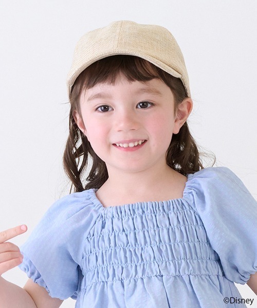 petit main（プティマイン）の「雑材風バックリボンキャップ（キャップ・キッズ・ライトベージュ/ブラック・50cm/52cm/54cm）」の22枚目の写真