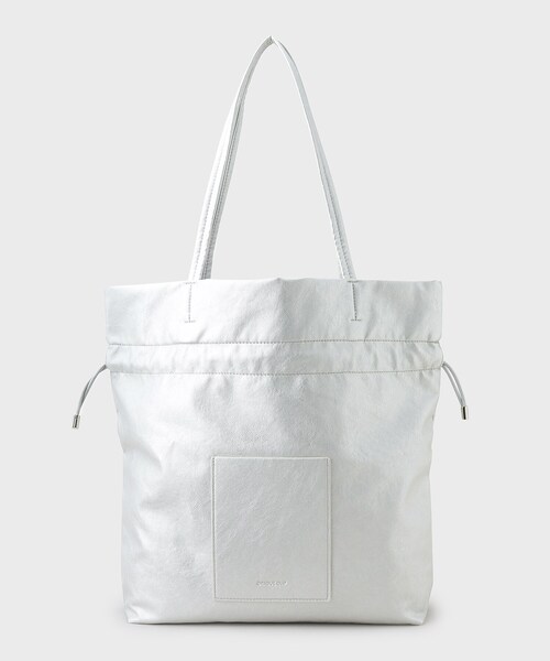 OPAQUE.CLIP(オペークドットクリップ)の「◆【軽量/A4収納可】4color/巾着トートバッグ(トートバッグ・レディース・ベージュ/ブラック/チャコールグレー/ライトグレー/シルバー・00)」の5枚目の写真