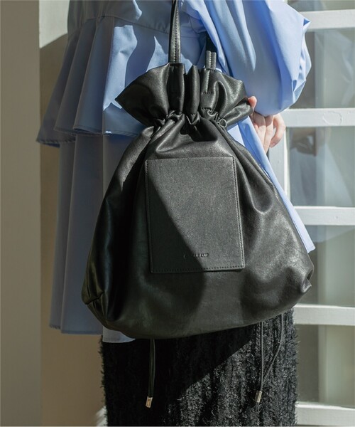 OPAQUE.CLIP(オペークドットクリップ)の「◆【軽量/A4収納可】4color/巾着トートバッグ(トートバッグ・レディース・ベージュ/ブラック/チャコールグレー/ライトグレー/シルバー・00)」の7枚目の写真