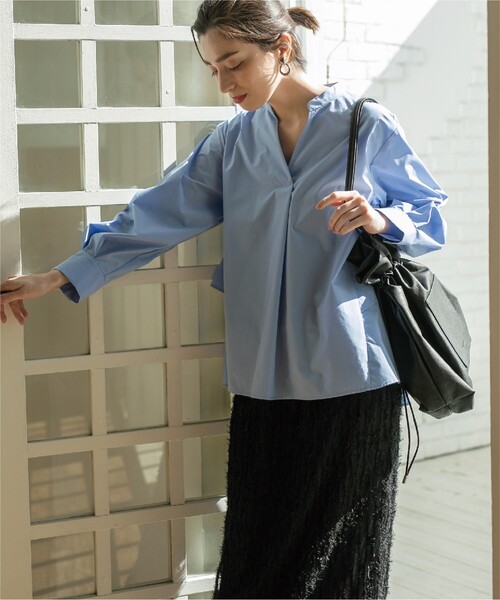 OPAQUE.CLIP(オペークドットクリップ)の「◆【軽量/A4収納可】4color/巾着トートバッグ(トートバッグ・レディース・ベージュ/ブラック/チャコールグレー/ライトグレー/シルバー・00)」の10枚目の写真