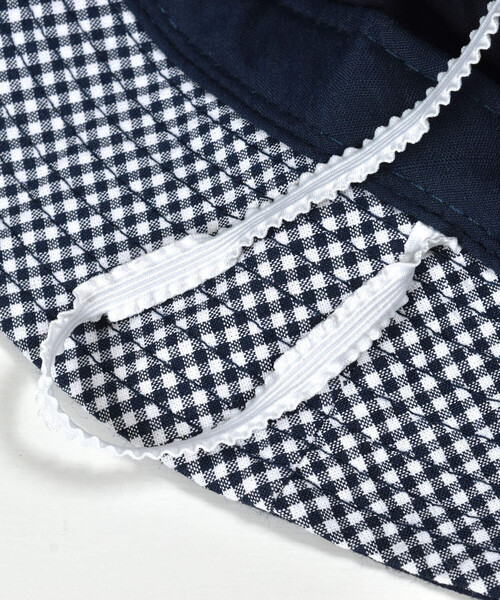 SLAP SLIP BABY（スラップスリップベビー）の「クマ耳クマさんフェイス日よけ付きハットベビー(46~48cm)（ハット・キッズ・ホワイト/ネイビー・48cm/46cm）」の22枚目の写真