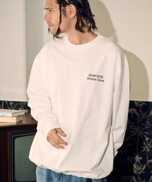 ADAMPATEK/logo embroidery long sleeve/ロゴ刺繍ロングスリーブTシャツ