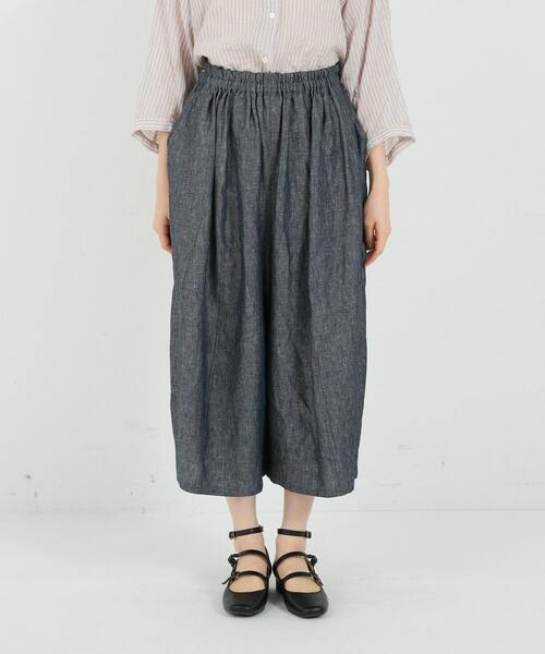 conges payes ADIEU TRISTESSE（コンジェ ペイエ アデュートリステス）の「リネンワイドサルエルパンツ（その他パンツ・レディース・ライトグリーン/ネイビー/ベージュ/ストライプ・38）」の16枚目の写真