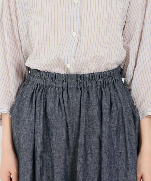 conges payes ADIEU TRISTESSE（コンジェ ペイエ アデュートリステス）の「リネンワイドサルエルパンツ（その他パンツ・レディース・ライトグリーン/ネイビー/ベージュ/ストライプ・38）」の19枚目の写真