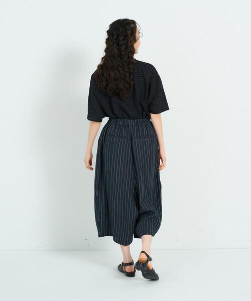 コンジェペイエアデュートリステス　サルエルパンツ　ブラウン conges payes ADIEU TRISTESSE パンツ コットンリネンワイド