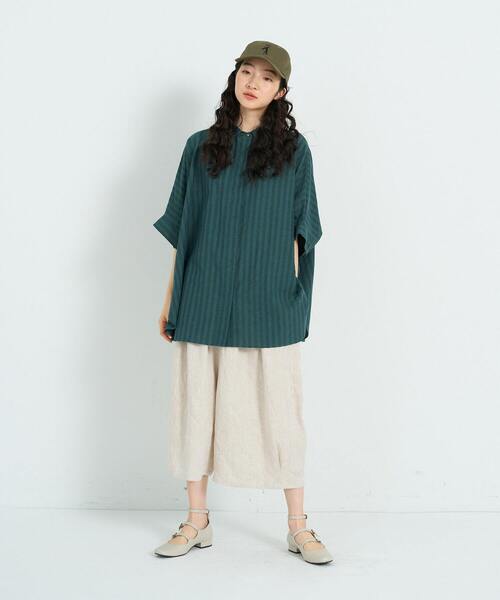 コンジェペイエアデュートリステス　サルエルパンツ　ブラウン セール】リネンワイドサルエルパンツ（その他パンツ）｜conges