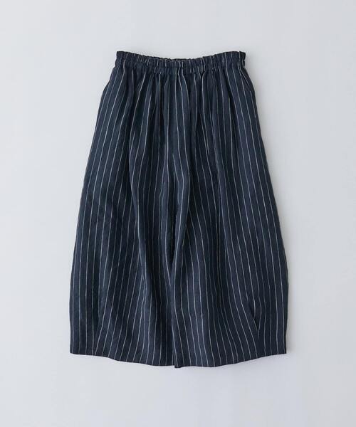 conges payes ADIEU TRISTESSE（コンジェ ペイエ アデュートリステス）の「リネンワイドサルエルパンツ（その他パンツ・レディース・ライトグリーン/ネイビー/ベージュ/ストライプ・38）」の5枚目の写真