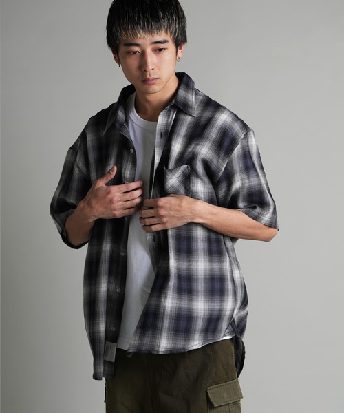 JACKROSE(ジャックローズ)の「JE-CHECK SHIRT SS(シャツ/ブラウス・メンズ・ブラック系2/ブラック/ベージュ・M/L)」の2枚目の写真