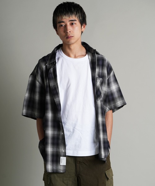 JACKROSE(ジャックローズ)の「JE-CHECK SHIRT SS(シャツ/ブラウス・メンズ・ブラック系2/ブラック/ベージュ・M/L)」の6枚目の写真