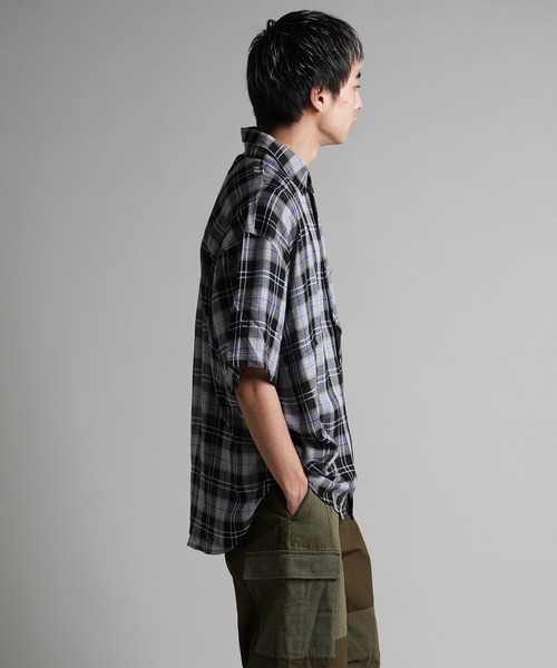 JACKROSE(ジャックローズ)の「JE-CHECK SHIRT SS(シャツ/ブラウス・メンズ・ブラック系2/ブラック/ベージュ・M/L)」の11枚目の写真