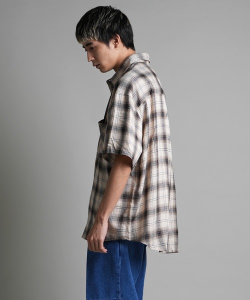 JACKROSE(ジャックローズ)の「JE-CHECK SHIRT SS(シャツ/ブラウス・メンズ・ブラック系2/ブラック/ベージュ・M/L)」の8枚目の写真