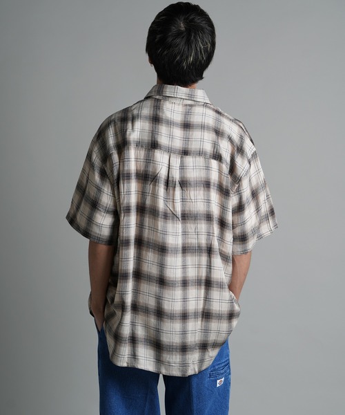 JACKROSE(ジャックローズ)の「JE-CHECK SHIRT SS(シャツ/ブラウス・メンズ・ブラック系2/ブラック/ベージュ・M/L)」の5枚目の写真