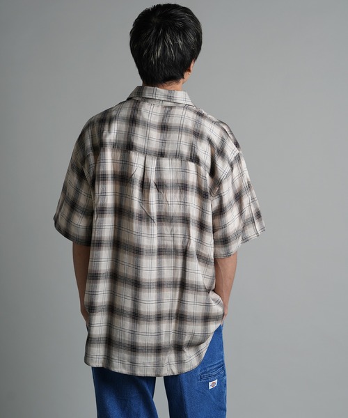 JACKROSE(ジャックローズ)の「JE-CHECK SHIRT SS(シャツ/ブラウス・メンズ・ブラック系2/ブラック/ベージュ・M/L)」の4枚目の写真