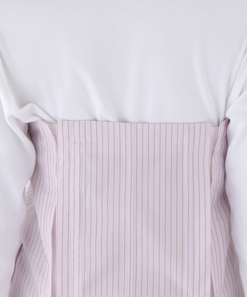 TOGA PULLA(トーガ プルラ)の「【TOGA PULLA/トーガプルラ】Stripe cotton corset:ビスチェ(チューブトップ・レディース・ピンク・SMALL)」の8枚目の写真