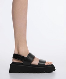 Leila レイラ オープントゥミュール　39/25cm　ブラック Leila レイラ オープントゥミュール 39/25cm ブラック Leila