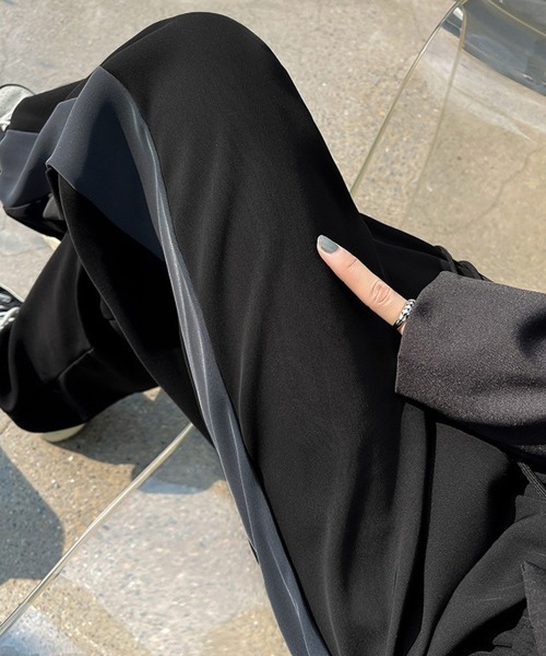 Miniministore(ミニミニストア)の「セミワイドパンツ ジョガーパンツ 韓国(スウェットパンツ・レディース・ダークグレー/ピンク/ブラック・M/XL/2XL/L)」の7枚目の写真