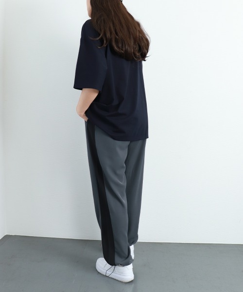 Miniministore(ミニミニストア)の「セミワイドパンツ ジョガーパンツ 韓国(スウェットパンツ・レディース・ダークグレー/ピンク/ブラック・M/XL/2XL/L)」の17枚目の写真