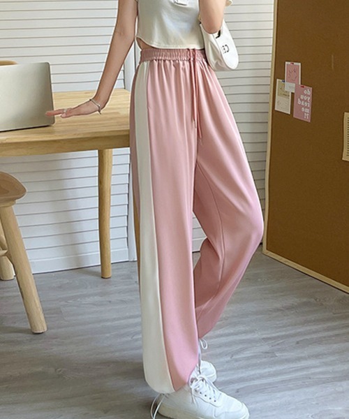 Miniministore(ミニミニストア)の「セミワイドパンツ ジョガーパンツ 韓国(スウェットパンツ・レディース・ダークグレー/ピンク/ブラック・M/XL/2XL/L)」の18枚目の写真