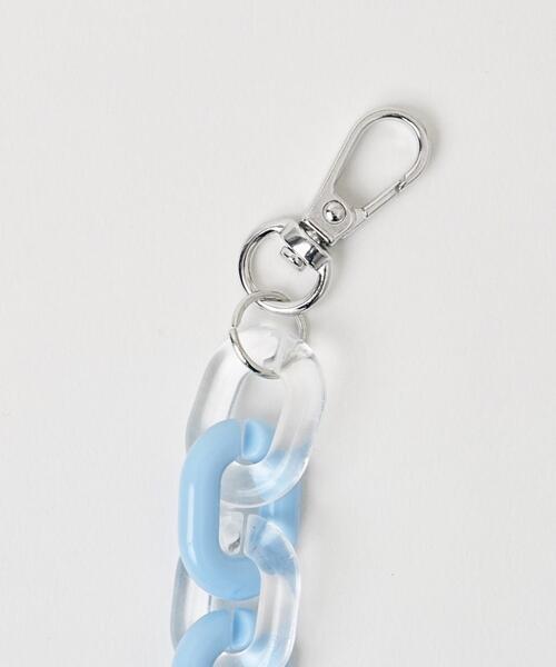 WEGO（ウィゴー）の「WEGO/クリアチェーンハンドストラップ（スマホグッズ・レディース・ブルー/ホワイト・FREE）」の6枚目の写真