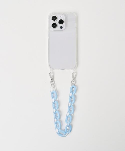 WEGO（ウィゴー）の「WEGO/クリアチェーンハンドストラップ（スマホグッズ・レディース・ブルー/ホワイト・FREE）」の3枚目の写真