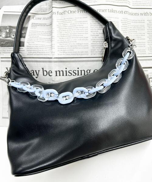 WEGO（ウィゴー）の「WEGO/クリアチェーンハンドストラップ（スマホグッズ・レディース・ブルー/ホワイト・FREE）」の4枚目の写真