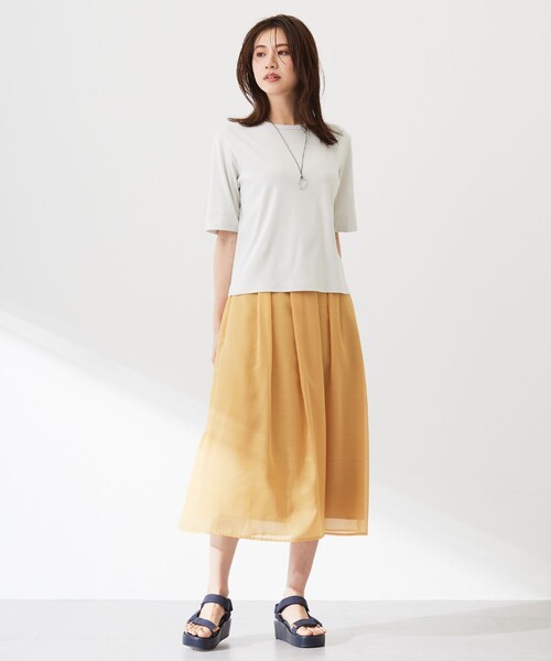 J.PRESS（ジェイプレス）の「フライスジャージー カットソー（Tシャツ/カットソー・レディース・ホワイト系/ダルブルー系/ネイビー系/ライトグレー系・MEDIUM/LARGE）」の16枚目の写真