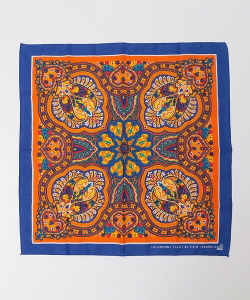 SHIPS(シップス)の「SHIPS: フローラルプリント バンダナ(バンダナ/スカーフ・メンズ・ブルー/オレンジ/レッド/ネイビー・ONE SIZE)」の2枚目の写真