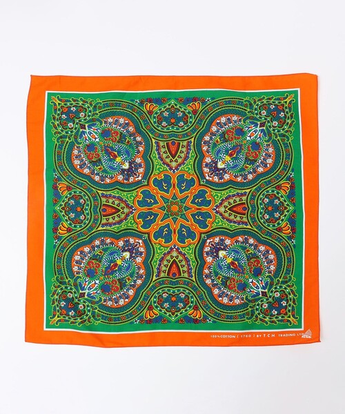 SHIPS(シップス)の「SHIPS: フローラルプリント バンダナ(バンダナ/スカーフ・メンズ・ブルー/オレンジ/レッド/ネイビー・ONE SIZE)」の4枚目の写真