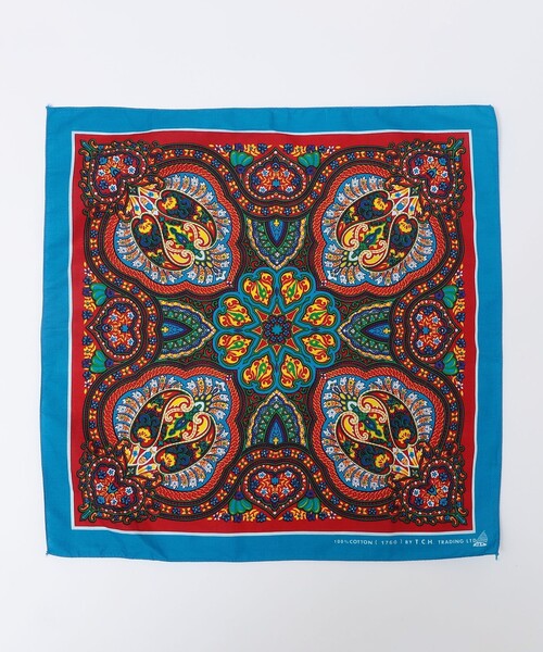 SHIPS(シップス)の「SHIPS: フローラルプリント バンダナ(バンダナ/スカーフ・メンズ・ブルー/オレンジ/レッド/ネイビー・ONE SIZE)」の3枚目の写真