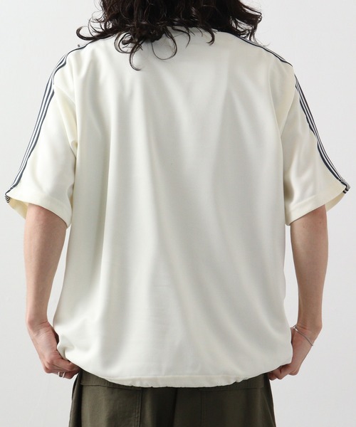 SUGGESTION(サジェッション)の「SUGGESTION ハチ刺繍サイドライン半袖ハーフジップ(Tシャツ/カットソー・メンズ・ブラック/ホワイト/サンドベージュ/ブルー・L/M)」の17枚目の写真